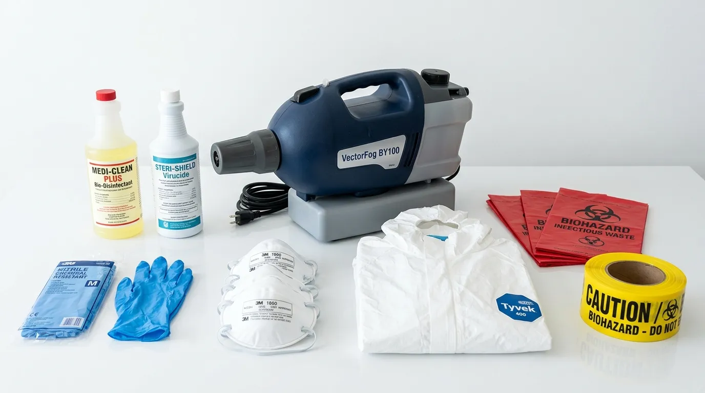 Professional biohazard remediation crew working in South Elgin